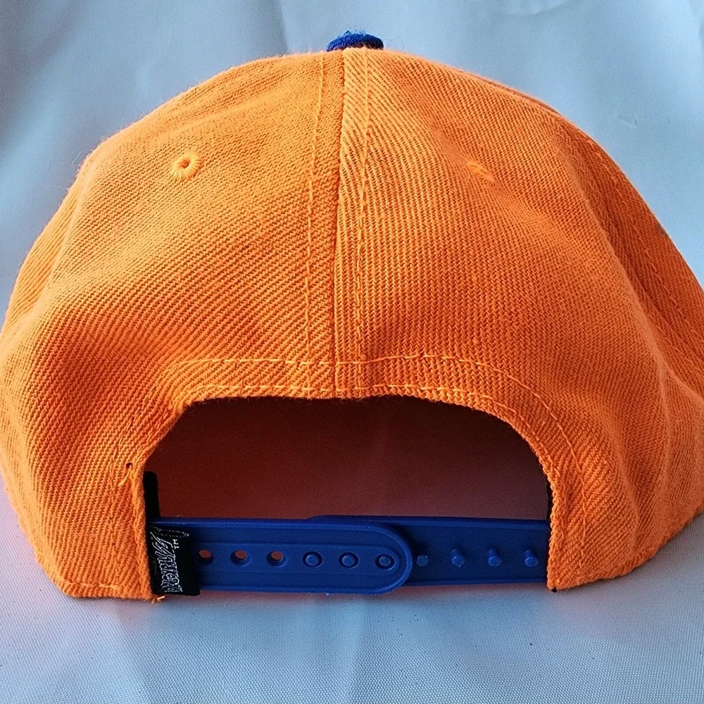 Dragon Ball Z Original DBZ Anime Snapback‎ Embroidered Kanji Orange Blue Retro